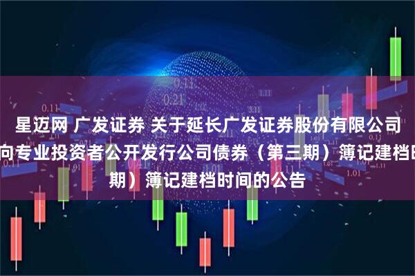 星迈网 广发证券 关于延长广发证券股份有限公司2025年面向专业投资者公开发行公司债券（第三期）簿记建档时间的公告