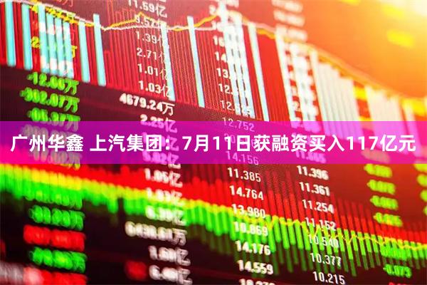 广州华鑫 上汽集团：7月11日获融资买入117亿元